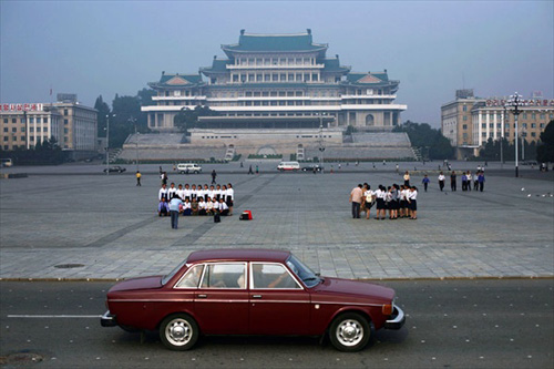 В самой закрытой стране Площадь Ким Ир Сена в Пхеньяне.