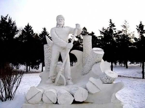 Скульптуры из снега 